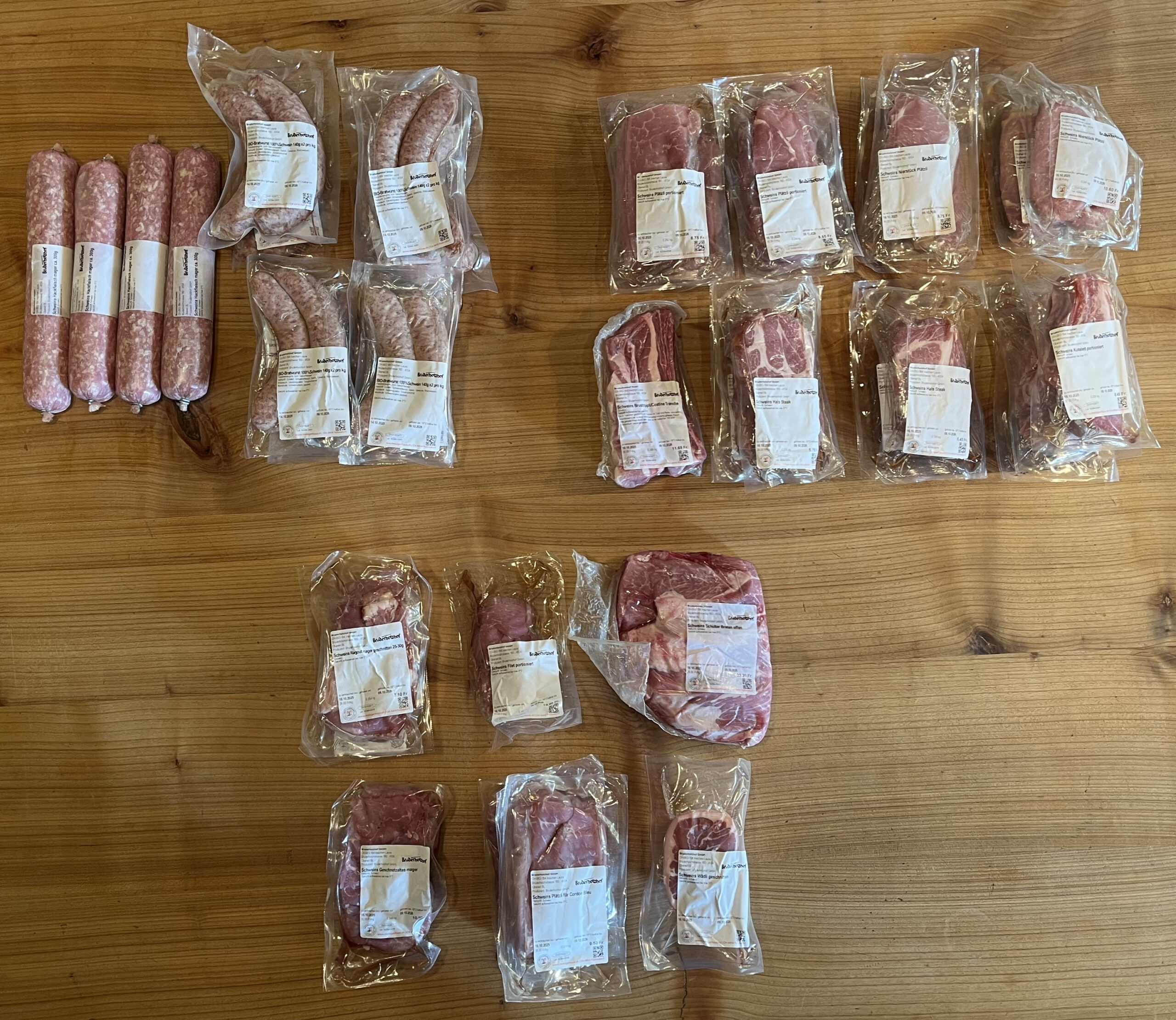 Mischpaket 1/4 Schwein (ca. 14kg)